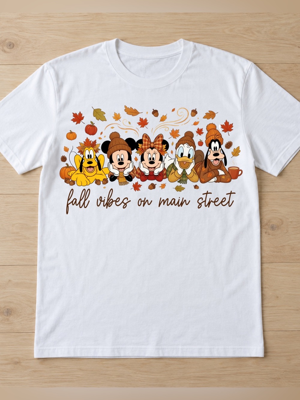 Disneyland "Fall Vibes on Main Street" Tee - Orange Accent